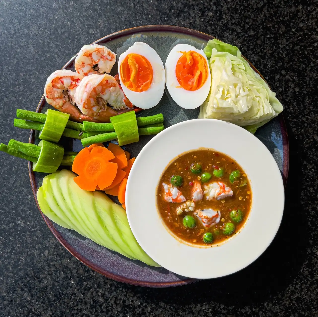 Shrimp Paste Chili Dip with Fresh Shrimps